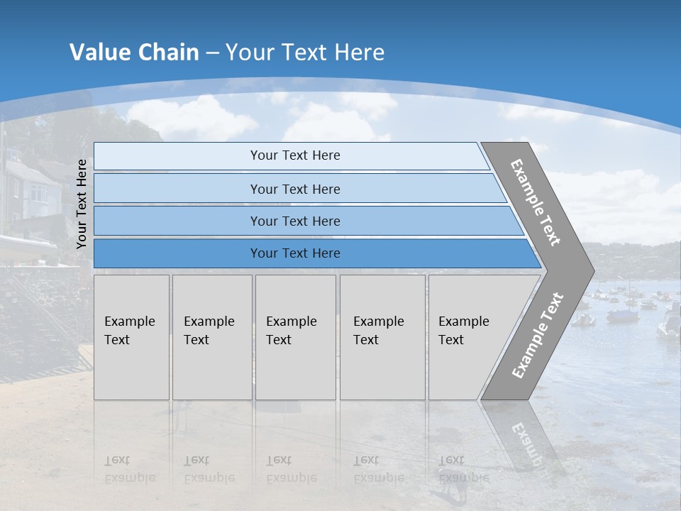 The Estuary Of The River Fowey Town Of Fowey South Cornish Coast Cornwall England Uk PowerPoint Template