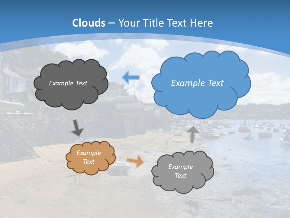The Estuary Of The River Fowey Town Of Fowey South Cornish Coast Cornwall England Uk PowerPoint Template