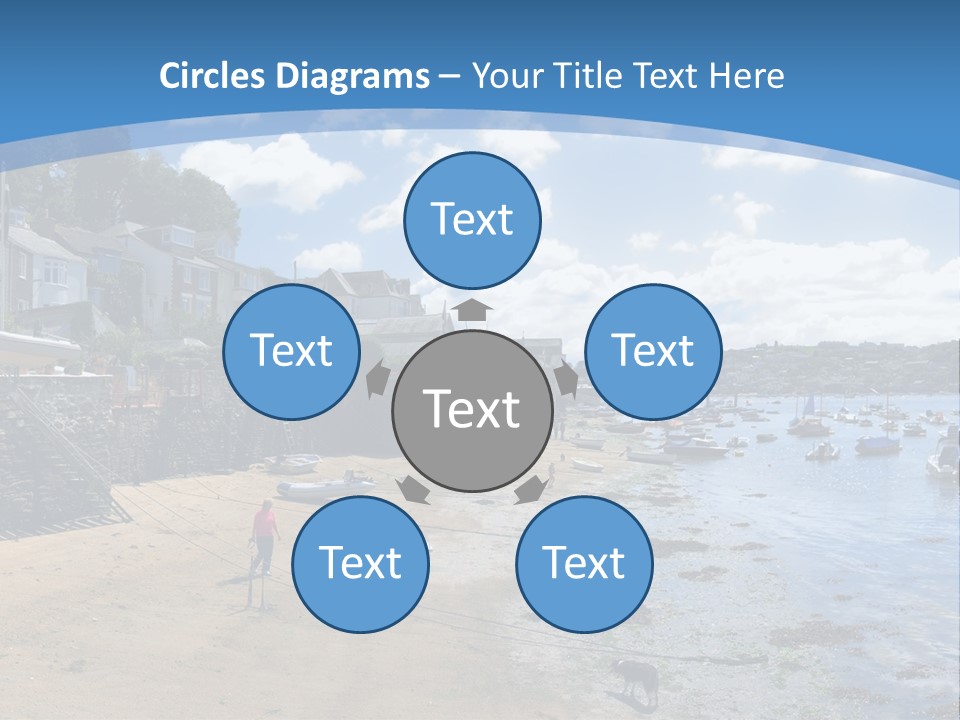 The Estuary Of The River Fowey Town Of Fowey South Cornish Coast Cornwall England Uk PowerPoint Template