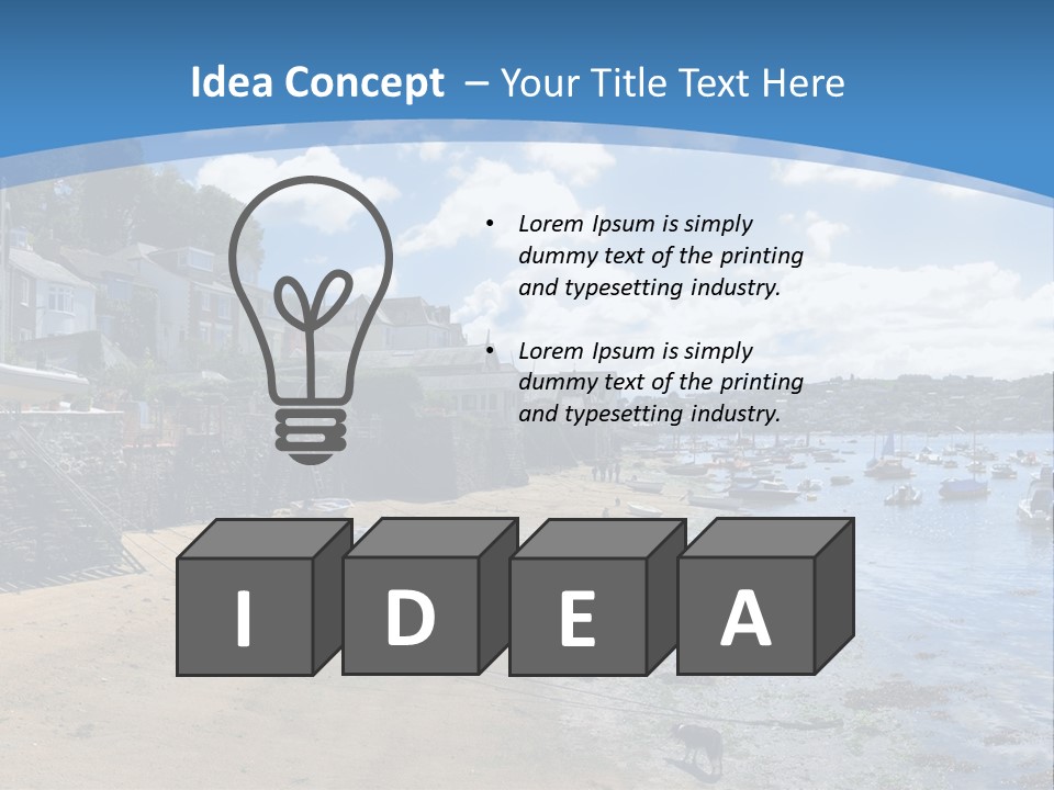 The Estuary Of The River Fowey Town Of Fowey South Cornish Coast Cornwall England Uk PowerPoint Template