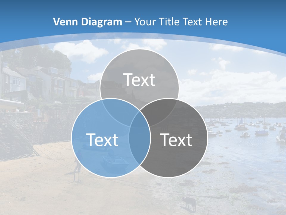 The Estuary Of The River Fowey Town Of Fowey South Cornish Coast Cornwall England Uk PowerPoint Template