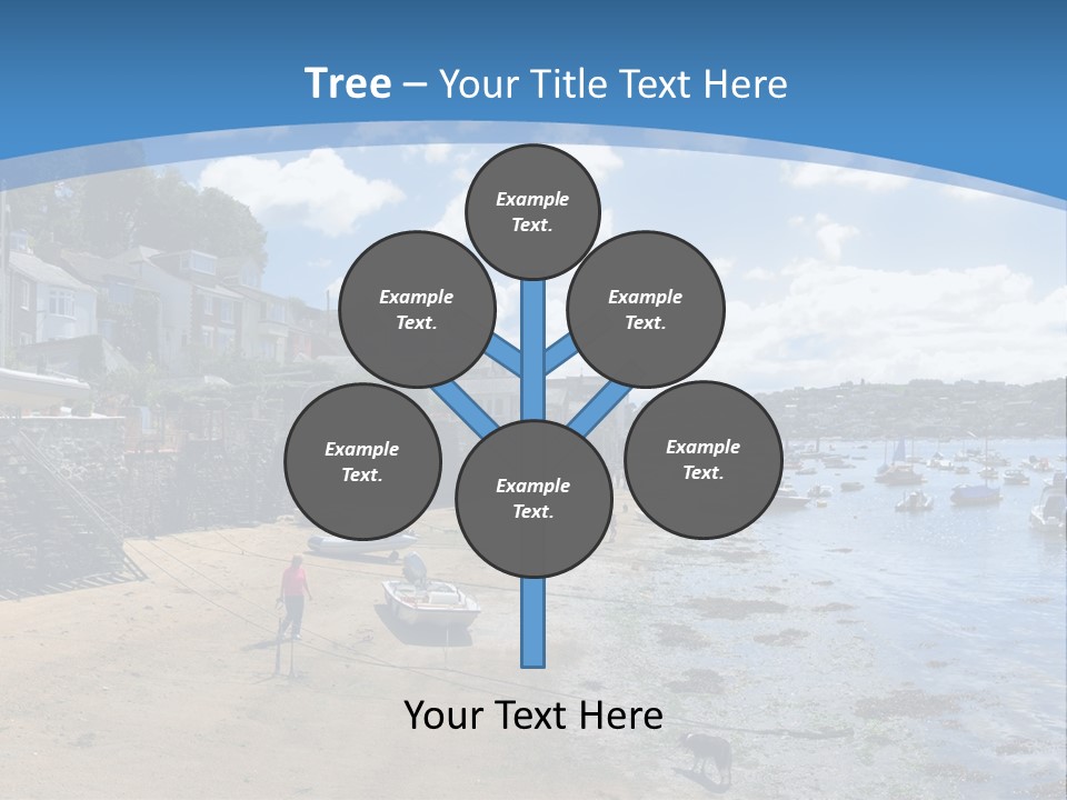 The Estuary Of The River Fowey Town Of Fowey South Cornish Coast Cornwall England Uk PowerPoint Template