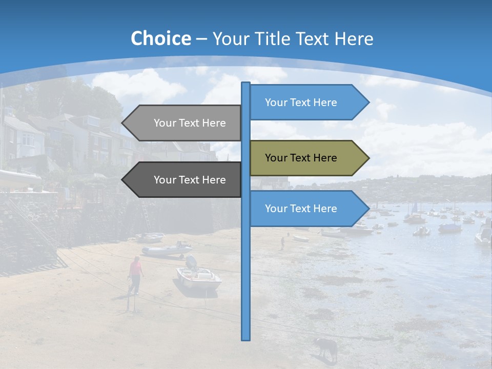 The Estuary Of The River Fowey Town Of Fowey South Cornish Coast Cornwall England Uk PowerPoint Template