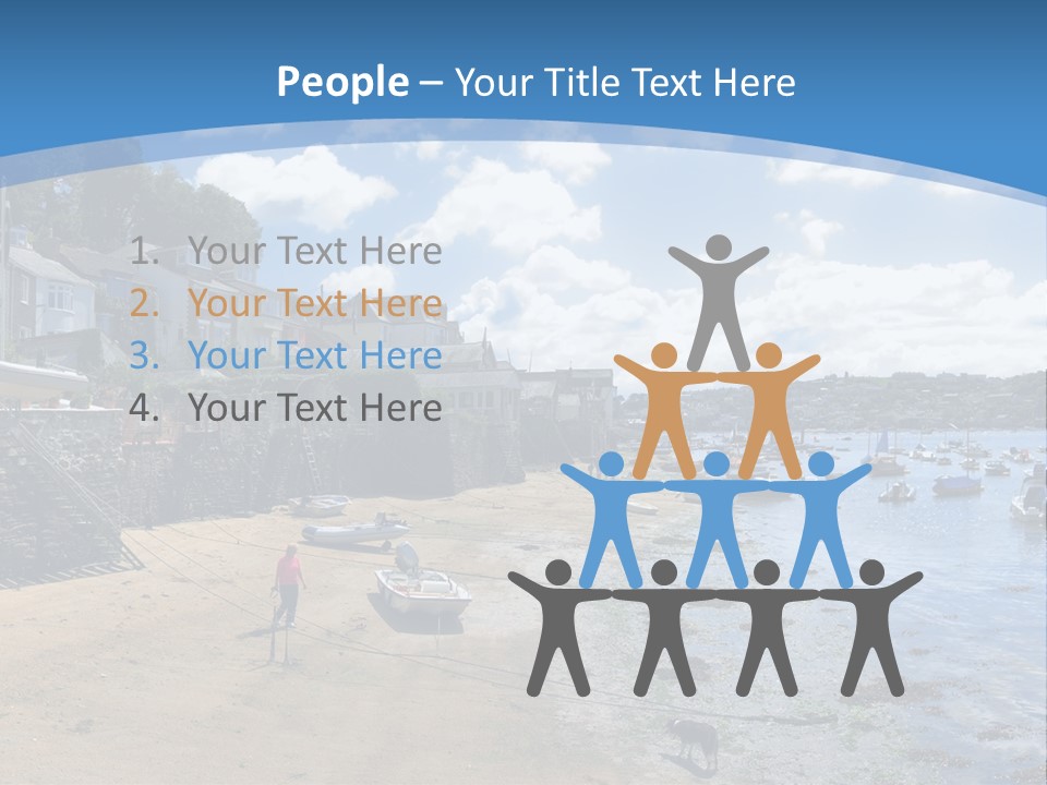 The Estuary Of The River Fowey Town Of Fowey South Cornish Coast Cornwall England Uk PowerPoint Template