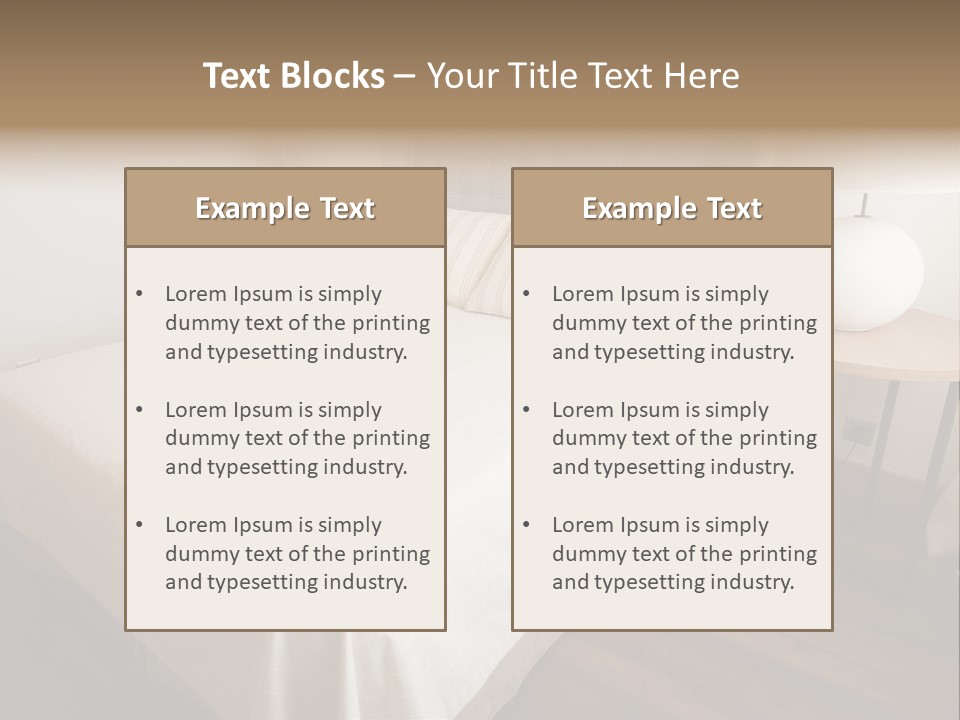Bedroom Perspective PowerPoint Template