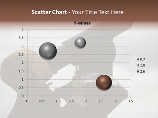 Boy Looking Into The Sky Through A Telescope. PowerPoint Template