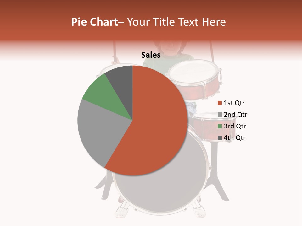 A Young Boy Sitting Behind A Drum Set PowerPoint Template