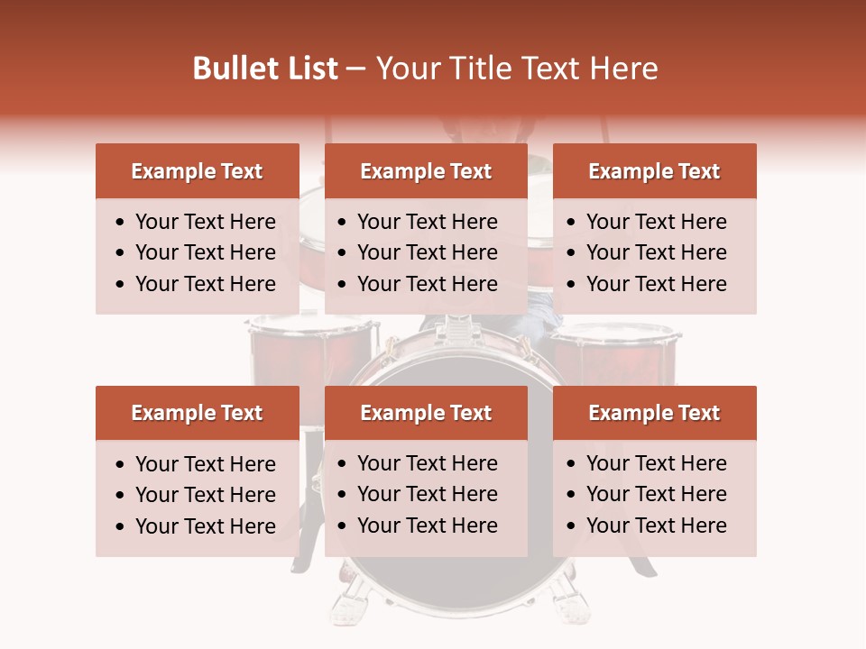 A Young Boy Sitting Behind A Drum Set PowerPoint Template