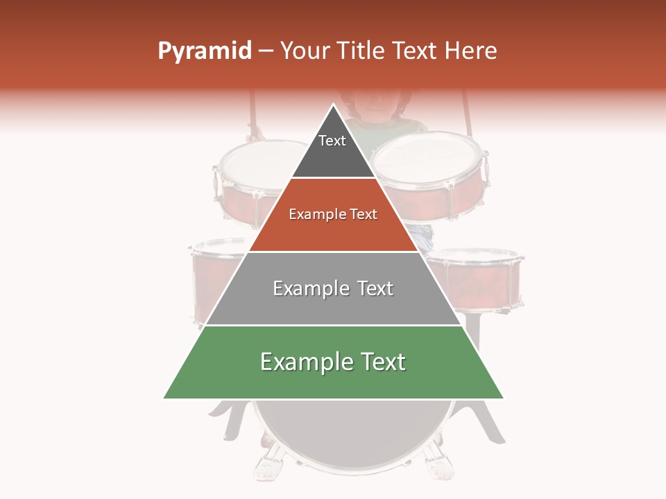 A Young Boy Sitting Behind A Drum Set PowerPoint Template