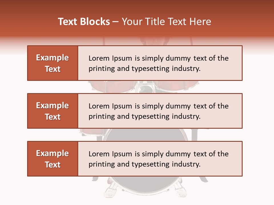 A Young Boy Sitting Behind A Drum Set PowerPoint Template