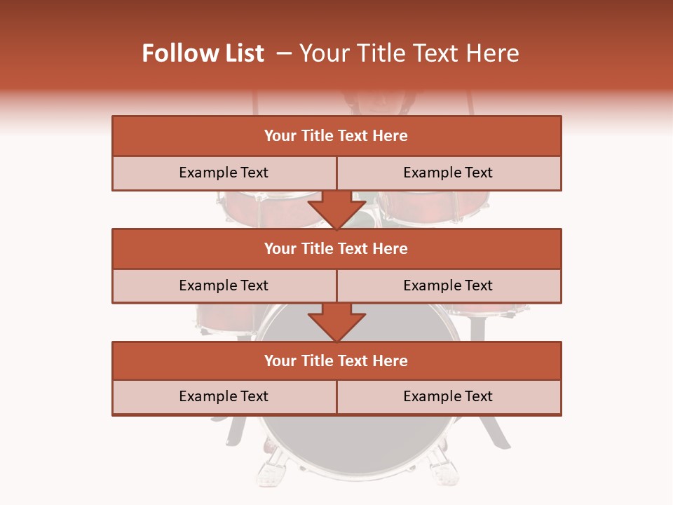 A Young Boy Sitting Behind A Drum Set PowerPoint Template