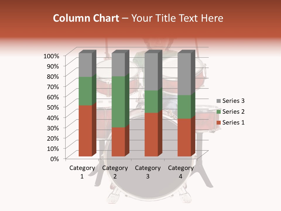 A Young Boy Sitting Behind A Drum Set PowerPoint Template