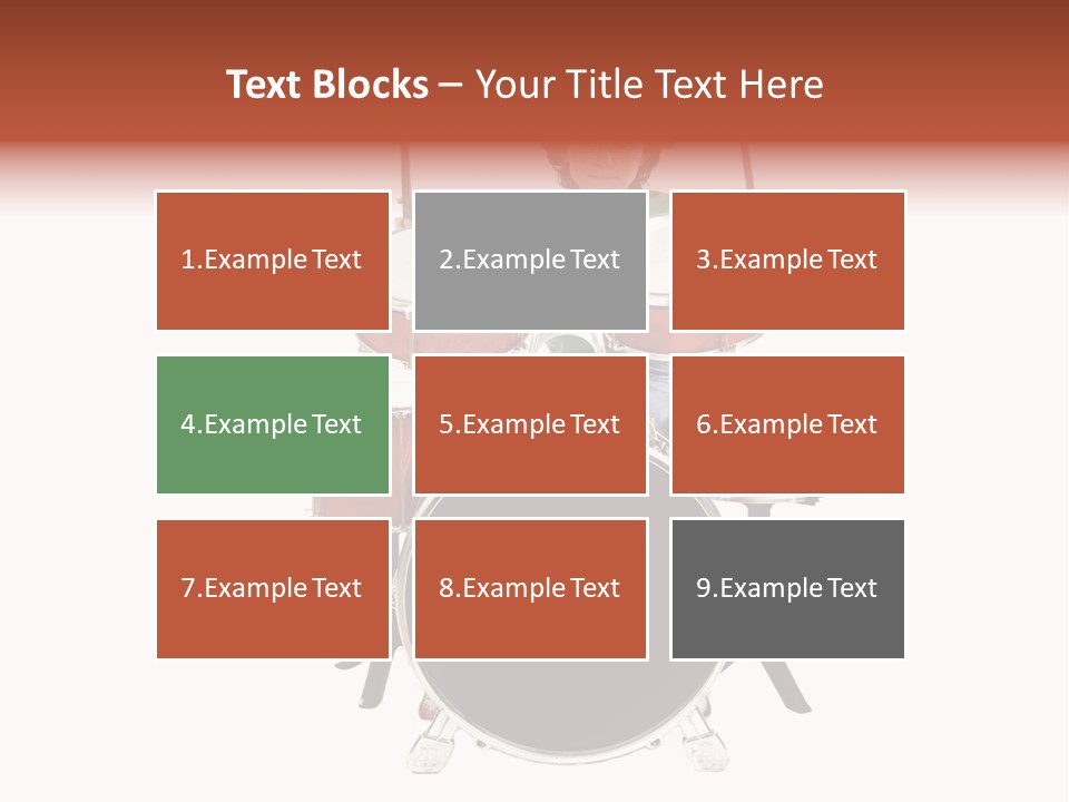 A Young Boy Sitting Behind A Drum Set PowerPoint Template
