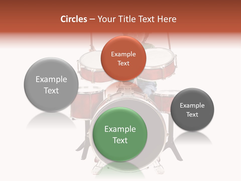 A Young Boy Sitting Behind A Drum Set PowerPoint Template