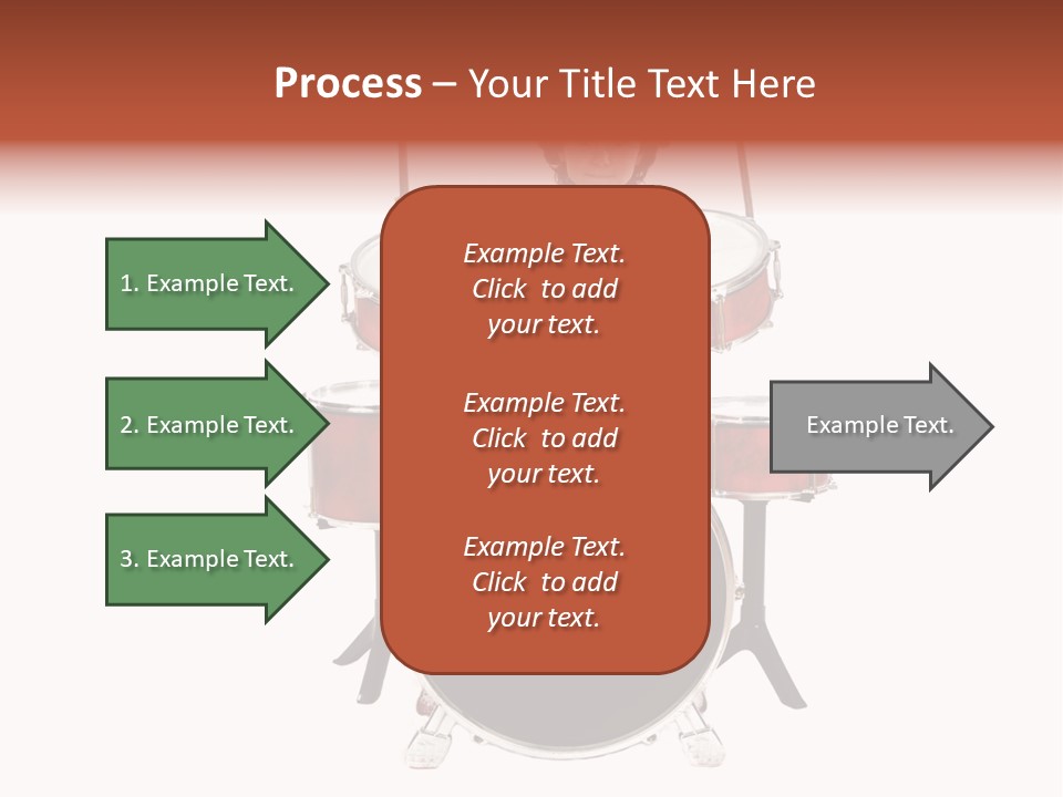 A Young Boy Sitting Behind A Drum Set PowerPoint Template