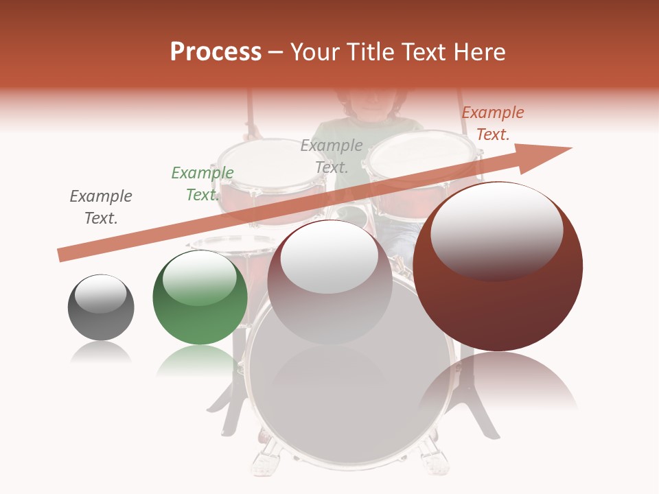 A Young Boy Sitting Behind A Drum Set PowerPoint Template