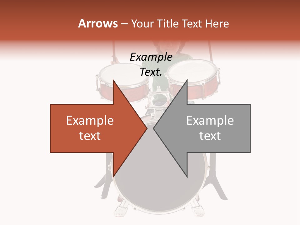 A Young Boy Sitting Behind A Drum Set PowerPoint Template