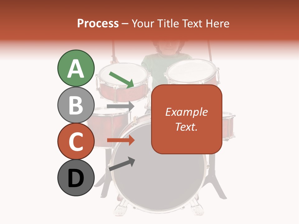 A Young Boy Sitting Behind A Drum Set PowerPoint Template