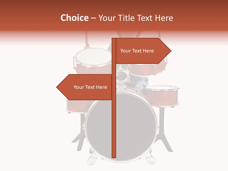 A Young Boy Sitting Behind A Drum Set PowerPoint Template