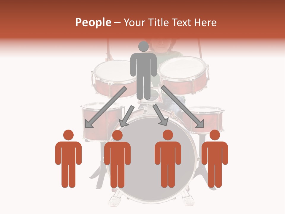 A Young Boy Sitting Behind A Drum Set PowerPoint Template