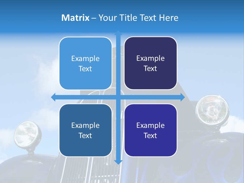 Custom Car Against Cloudy Blue Sky PowerPoint Template