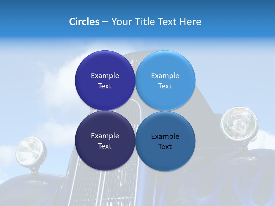 Custom Car Against Cloudy Blue Sky PowerPoint Template