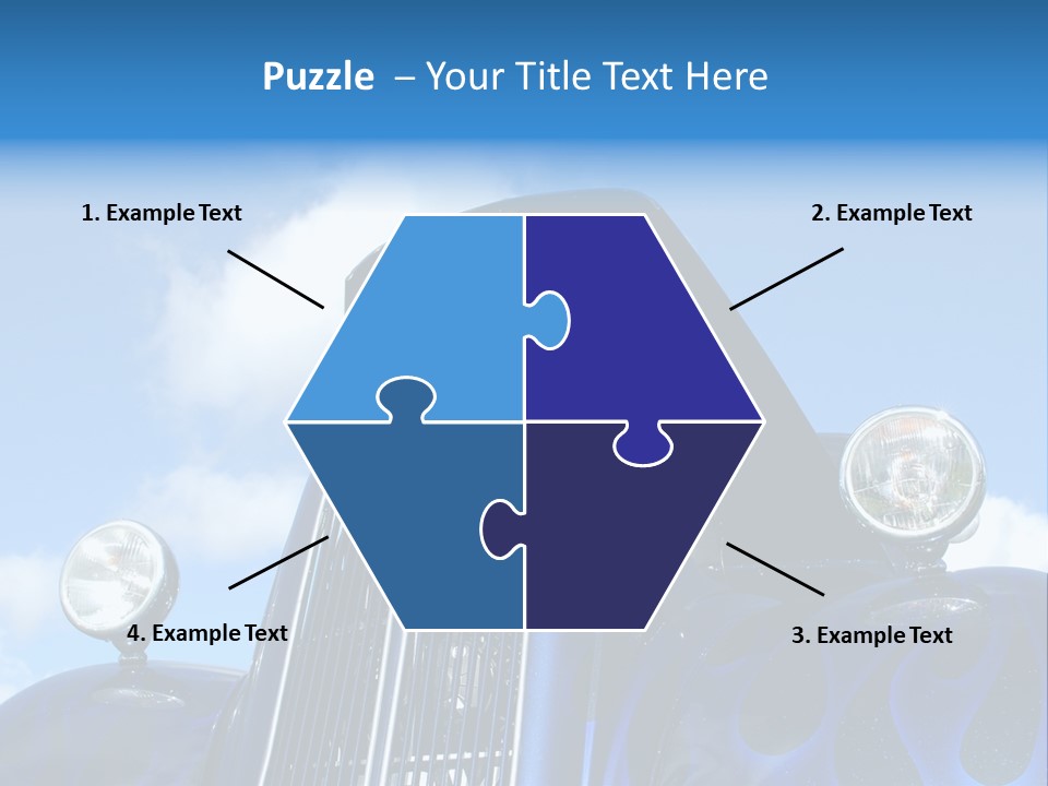 Custom Car Against Cloudy Blue Sky PowerPoint Template