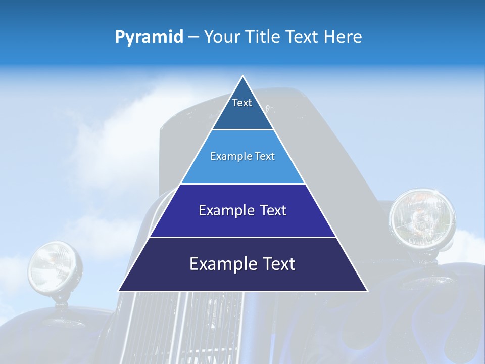 Custom Car Against Cloudy Blue Sky PowerPoint Template