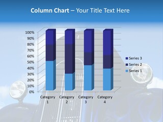 Custom Car Against Cloudy Blue Sky PowerPoint Template