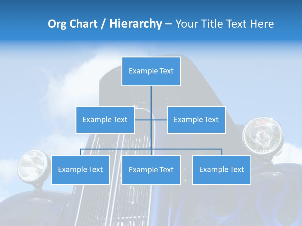 Custom Car Against Cloudy Blue Sky PowerPoint Template