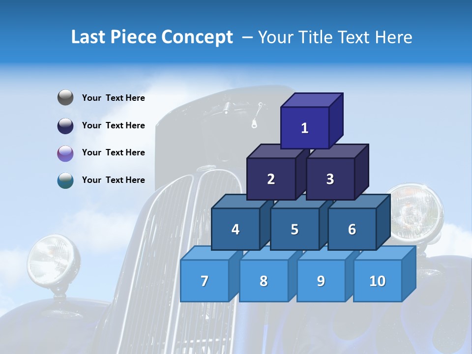 Custom Car Against Cloudy Blue Sky PowerPoint Template