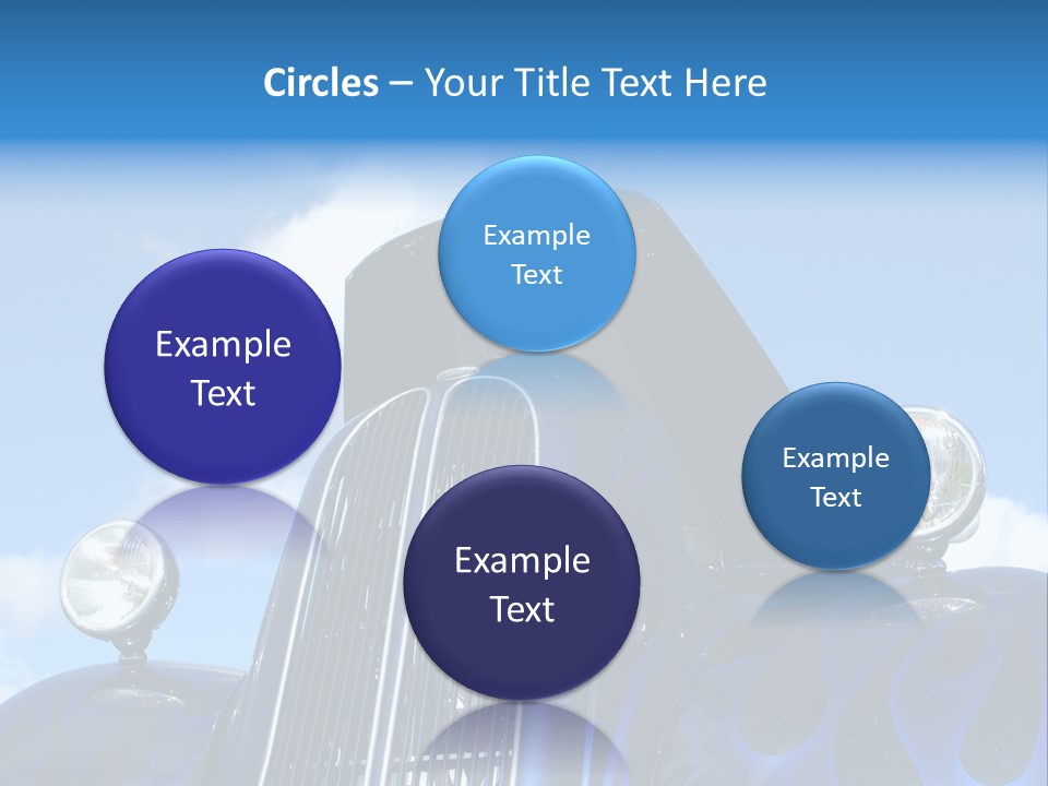 Custom Car Against Cloudy Blue Sky PowerPoint Template