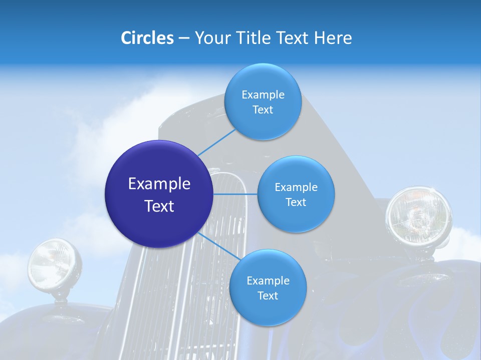 Custom Car Against Cloudy Blue Sky PowerPoint Template