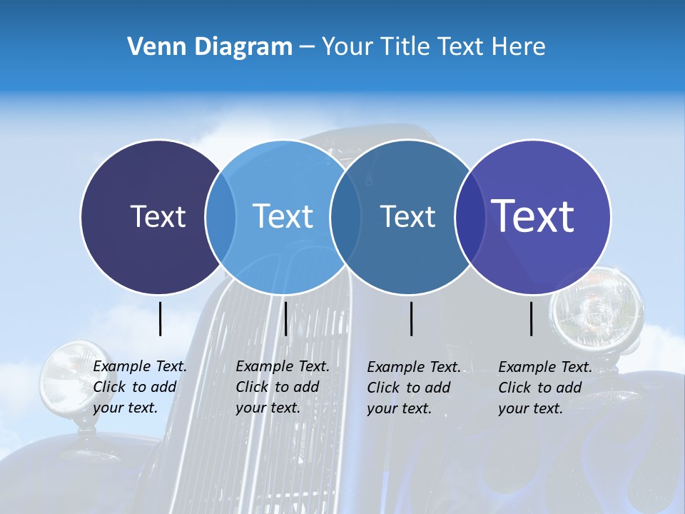 Custom Car Against Cloudy Blue Sky PowerPoint Template