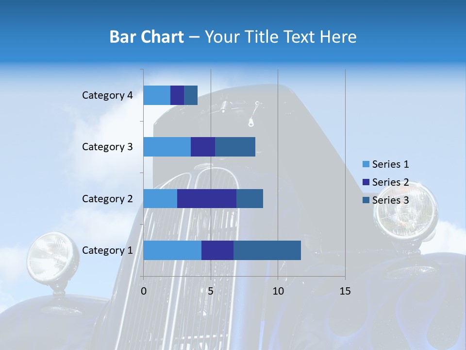 Custom Car Against Cloudy Blue Sky PowerPoint Template