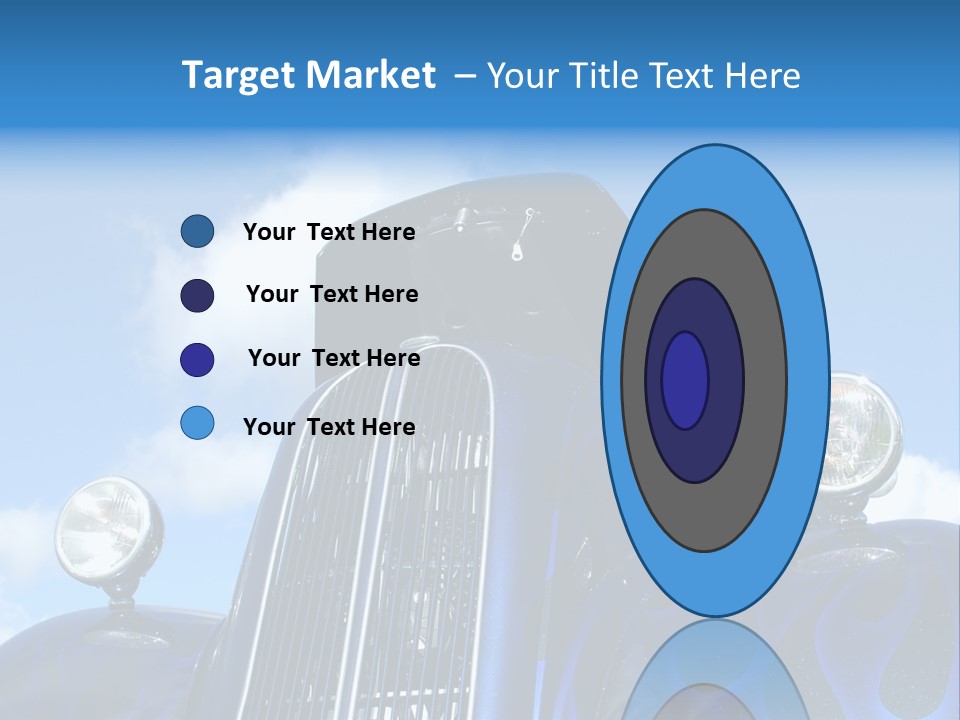 Custom Car Against Cloudy Blue Sky PowerPoint Template