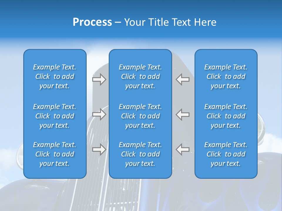 Custom Car Against Cloudy Blue Sky PowerPoint Template