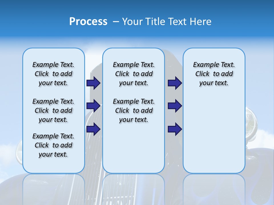 Custom Car Against Cloudy Blue Sky PowerPoint Template