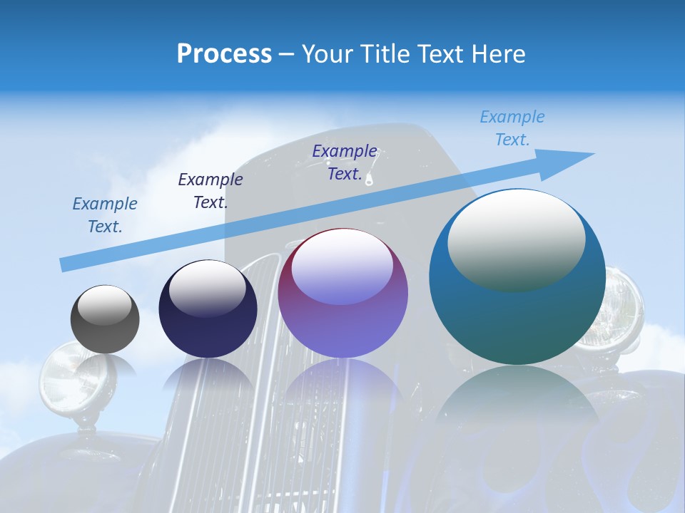 Custom Car Against Cloudy Blue Sky PowerPoint Template