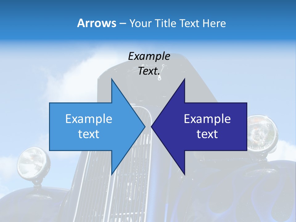 Custom Car Against Cloudy Blue Sky PowerPoint Template
