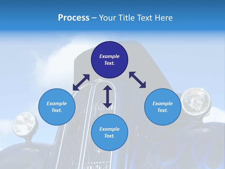 Custom Car Against Cloudy Blue Sky PowerPoint Template