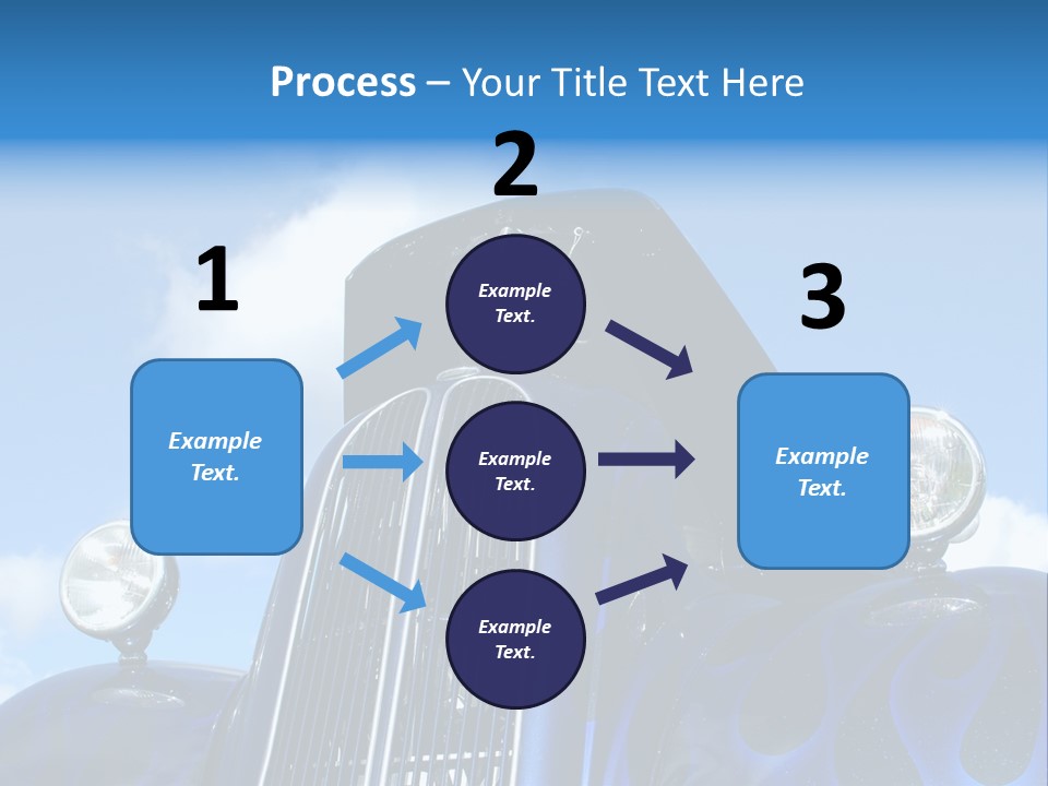 Custom Car Against Cloudy Blue Sky PowerPoint Template