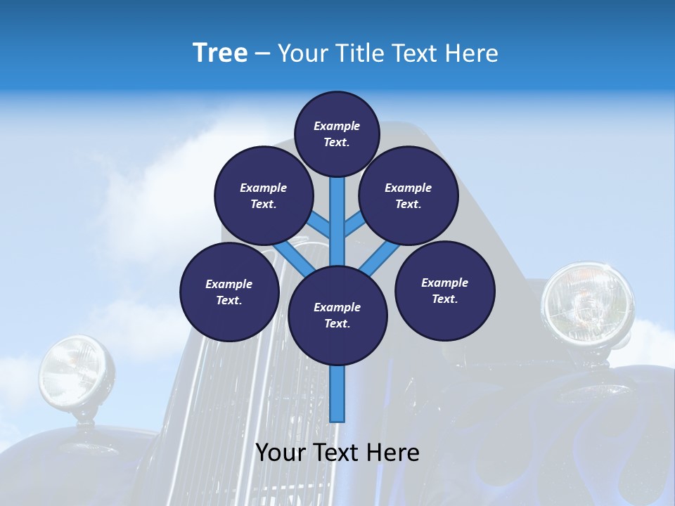 Custom Car Against Cloudy Blue Sky PowerPoint Template