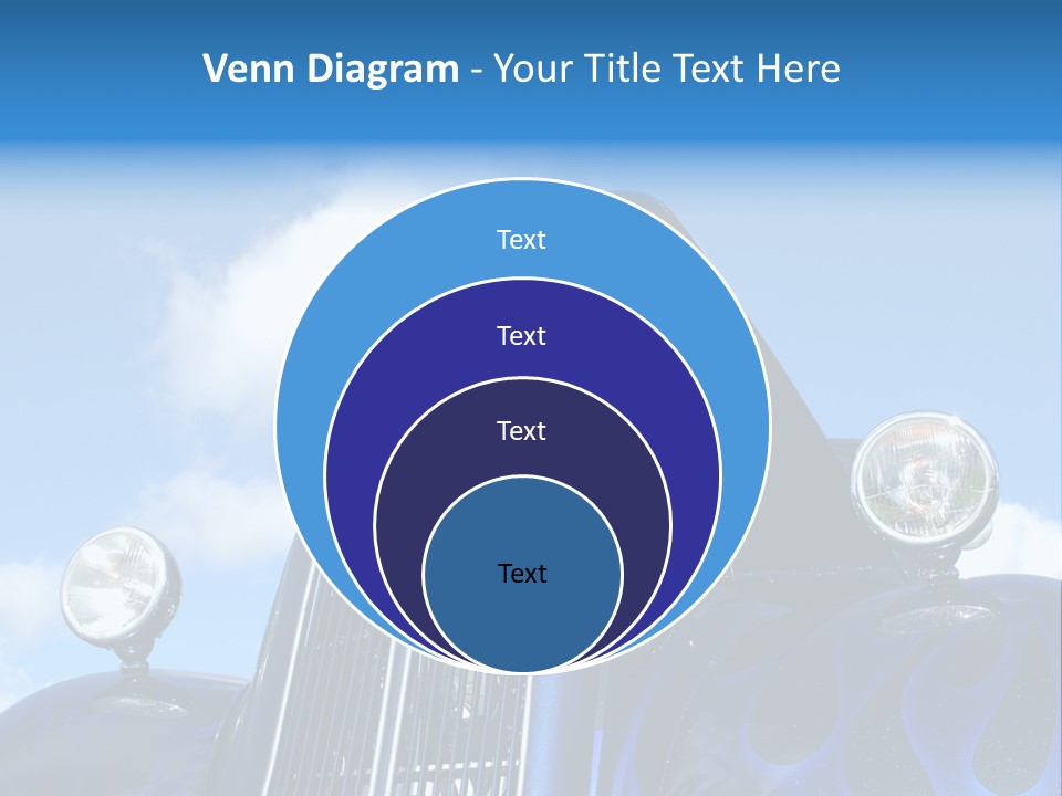 Custom Car Against Cloudy Blue Sky PowerPoint Template