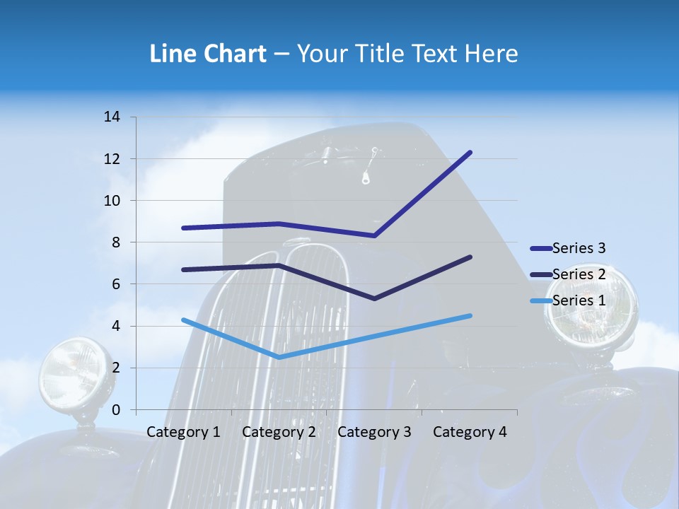 Custom Car Against Cloudy Blue Sky PowerPoint Template