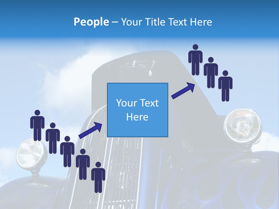 Custom Car Against Cloudy Blue Sky PowerPoint Template