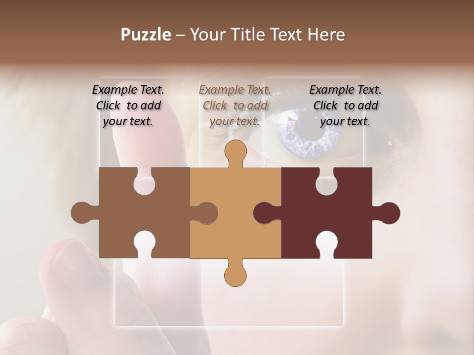 A Finger Print Being Compared To An Iris Scan. PowerPoint Template