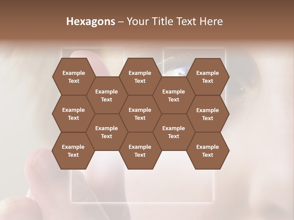 A Finger Print Being Compared To An Iris Scan. PowerPoint Template