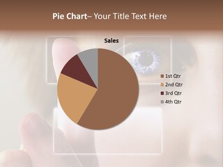 A Finger Print Being Compared To An Iris Scan. PowerPoint Template