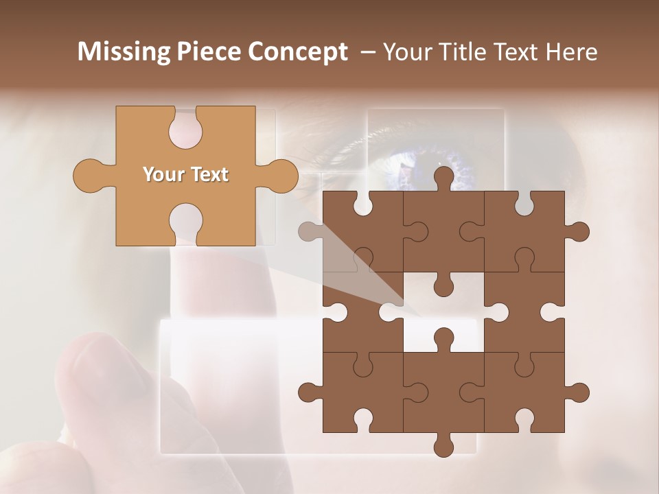 A Finger Print Being Compared To An Iris Scan. PowerPoint Template